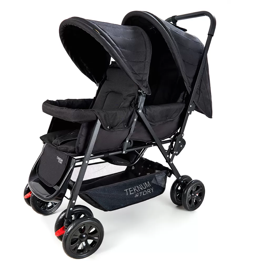 Story by Teknum Double Baby Stroller - Black