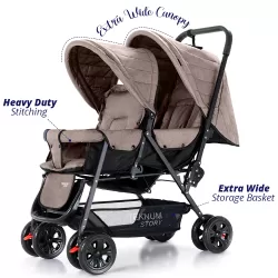 Story by Teknum Double Baby Stroller - Khaki