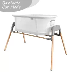 Teknum 3 - IN - 1 Baby Cradle Bassinet / Infant Cot with Mosquito net - White