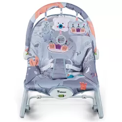 TEKNUM 3In1 Rocker/Baby Seat/Recliner with Soothing Music - Party Grey 