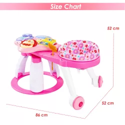 TEKNUM 3-in-1 Walker/ Activity Center- Pink