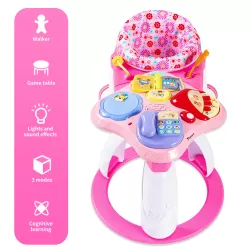 TEKNUM 3-in-1 Walker/ Activity Center- Pink