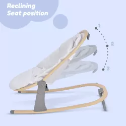 Teknum 3 - Stage Baby Bouncer / Recliner Seat with Mosquito net - Ivory