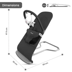 Teknum 3 Stage Baby Bouncer/ Recliner Seat - Black