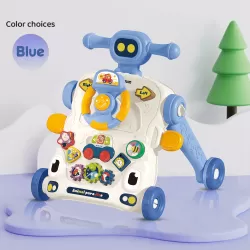 Teknum 3 - IN - 1 Baby Walker / Learning Table Mode / Game Panel Mode with Musical keyboard - Blue