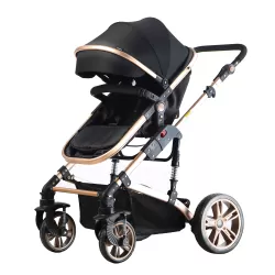 Teknum 3 in 1 Pram Stroller-Story-Black