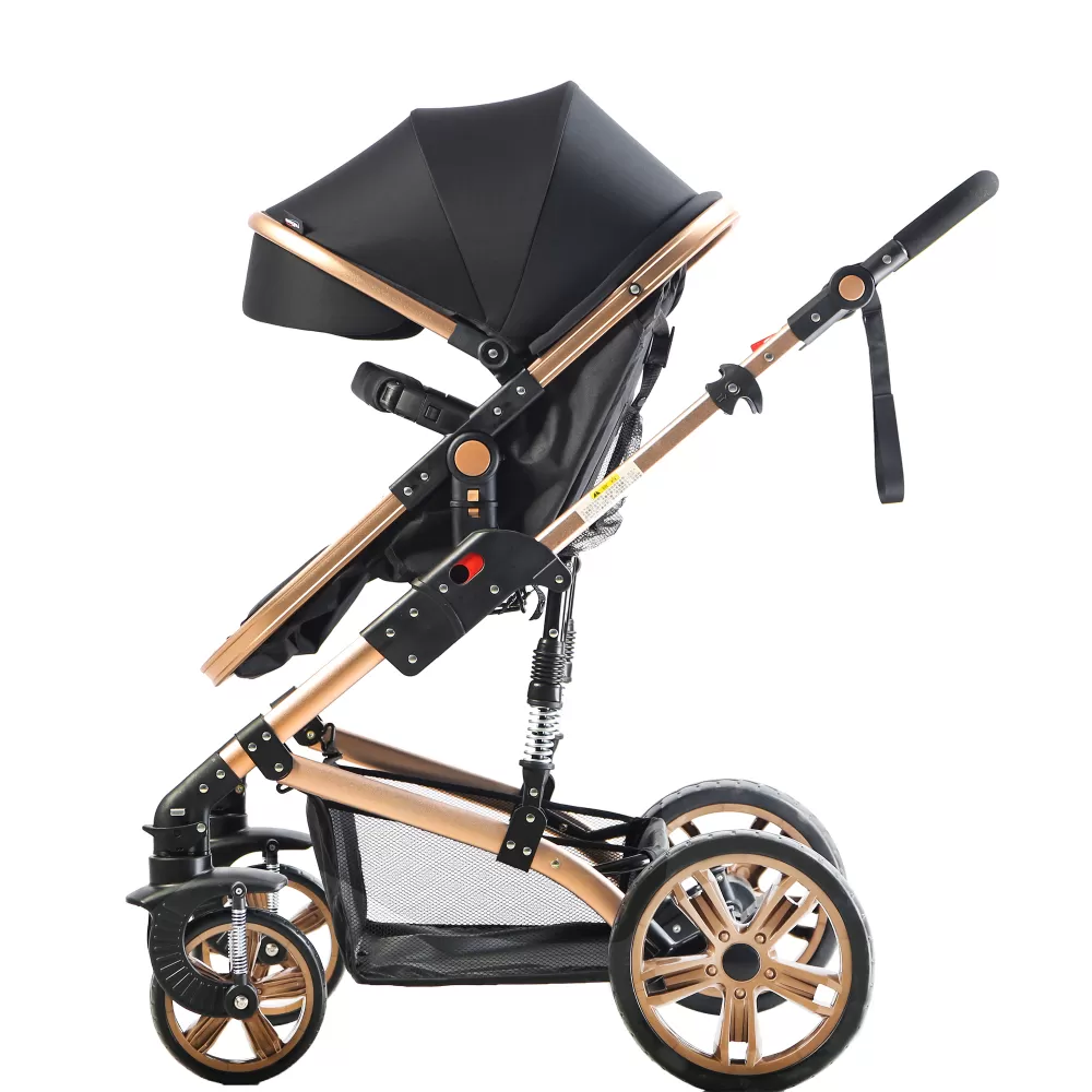 Teknum 3 in 1 Pram Stroller-Story-Black