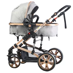 Teknum 3 in 1 Pram Stroller-Story-Grey