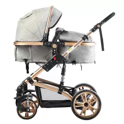 Teknum 3 in 1 Pram Stroller-Story-Grey