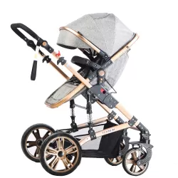 Teknum 3 in 1 Pram Stroller-Story-Grey