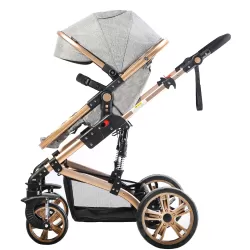 Teknum 3 in 1 Pram Stroller-Story-Grey