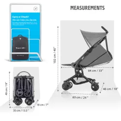 Teknum AIR -1 Travel Stroller with Carry Backpack - Grey