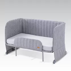 Teknum All In One, 0-4 Years Bedside Crib Cot & Sofa Expansion Pack - Grey