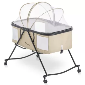 Teknum 3-IN-1 Baby Cot/Cradle w/ Mosquito net & Wheels – Ivory