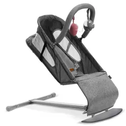 TEKNUM Baby Bouncer w/ Grab Toys - Dark Grey