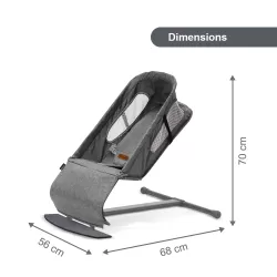 TEKNUM Baby Bouncer w/ Grab Toys - Dark Grey