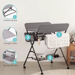 Teknum 4 - in - 1 Diaper Changing Table Organizer - Grey