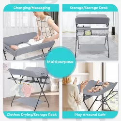 Teknum 4 - in - 1 Diaper Changing Table Organizer - Grey