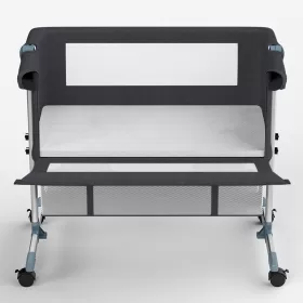 TEKNUM Moonlight Bedside Crib - Dark Grey