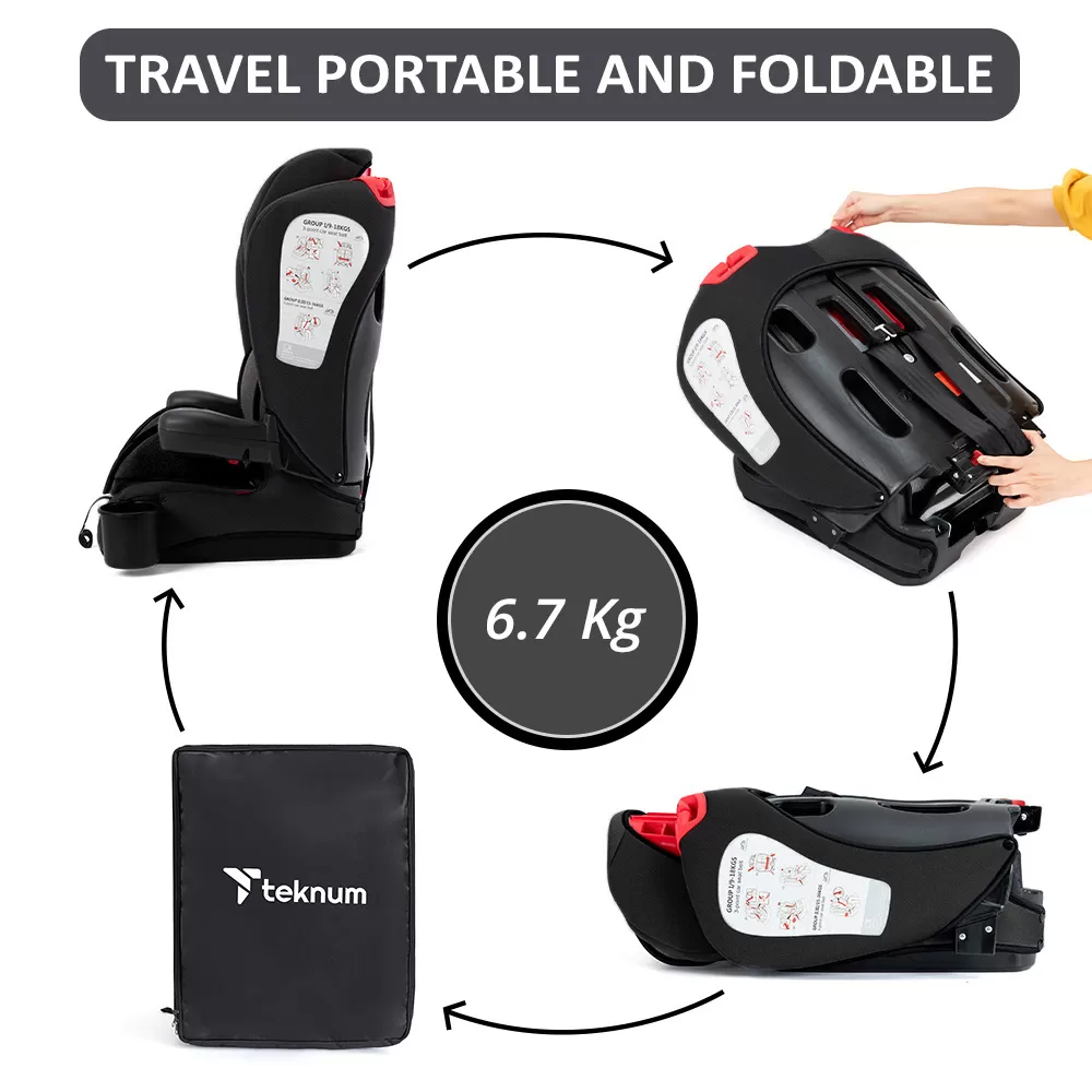 Teknum Pack and Go Foldable Car Seat Black