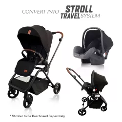 Teknum STROLL-1 Compacto Baby Car Seat-Black