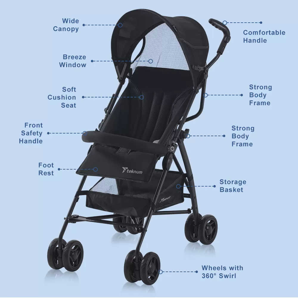 Teknum Eco Lite Stroller - Black