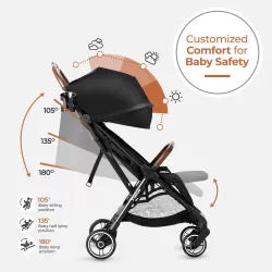 Teknum Travel EXPLORER 2 AutoFold Stroller - Black