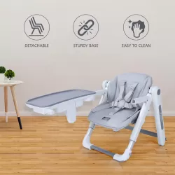 Teknum 3-IN-1 Kids Foldable Dining Booster Chair - Grey