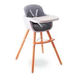 Teknum - Premium Dual Height Wooden High Chair - Grey