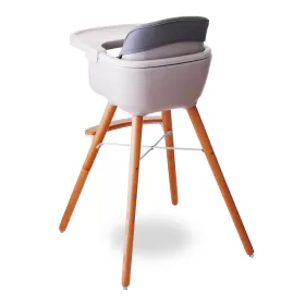 Teknum - Premium Dual Height Wooden High Chair - Grey