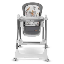 Teknum 5 - IN - 1 Swing with High Chair with Lockable wheels - Grey