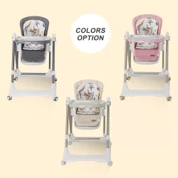 Teknum 5 - IN - 1 Swing with High Chair with Lockable wheels - Ivory