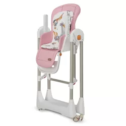 Teknum 5 - IN - 1 Swing with High Chair with Lockable wheels - Pink