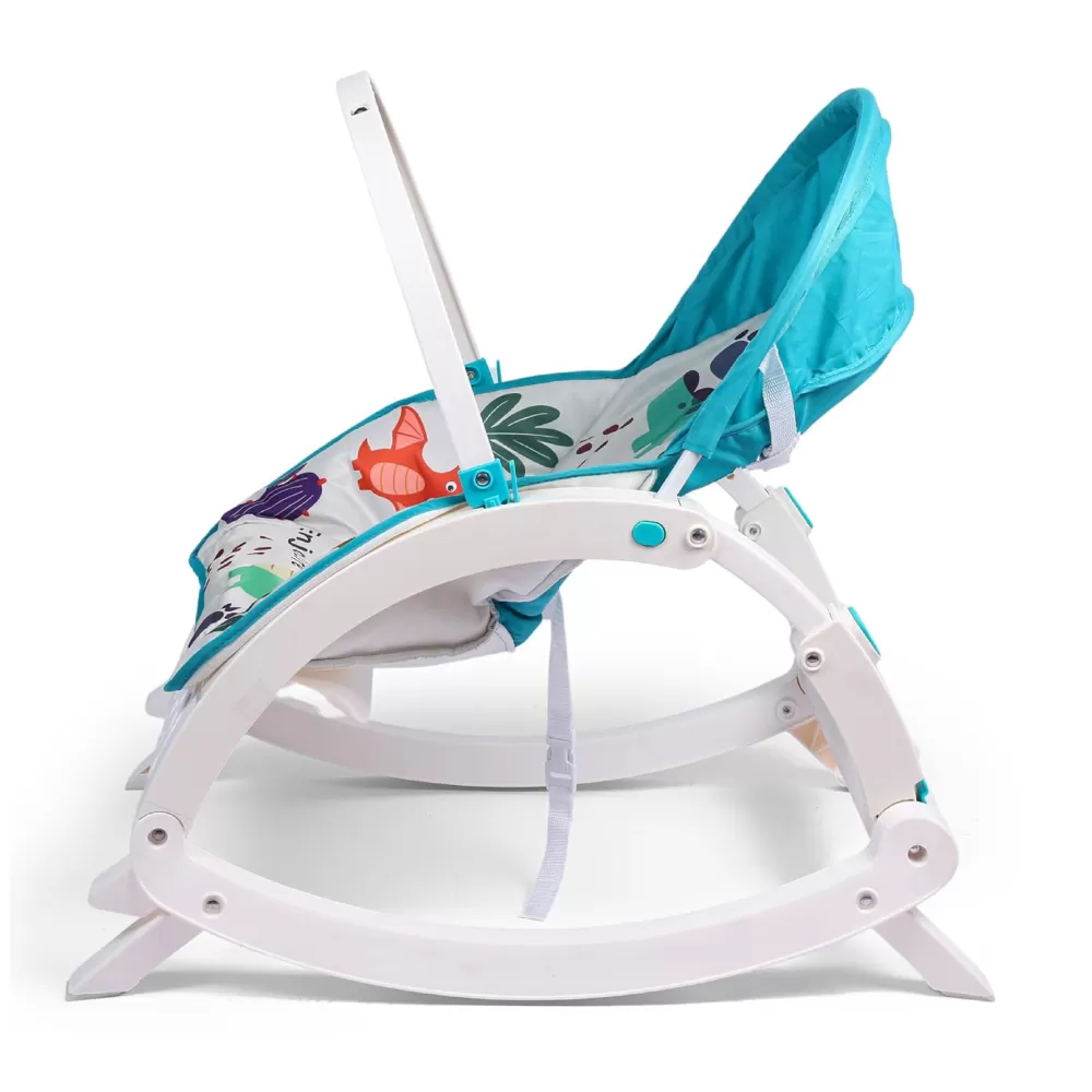 TEKNUM Multifunctional Rocker/ Feeding Chair/Baby Seat/Recliner - Dinosaur Blue 