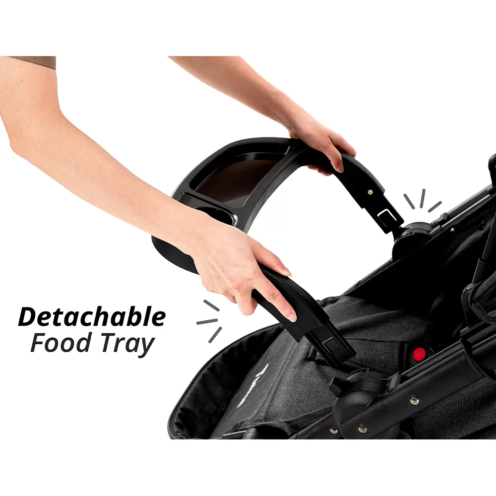 Teknum Reversible Moon Walk Stroller Black