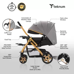 TEKNUM Reversible Trip2 Stroller - Grey