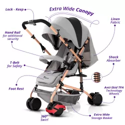 Teknum Reversible Trip Stroller Grey