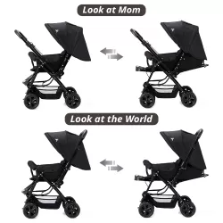 Teknum Reversible Look at Me Stroller - Black