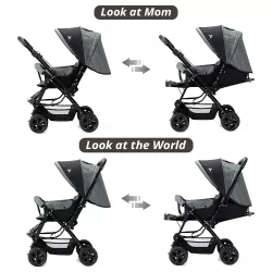 Teknum Reversible Look at Me Stroller - Grey