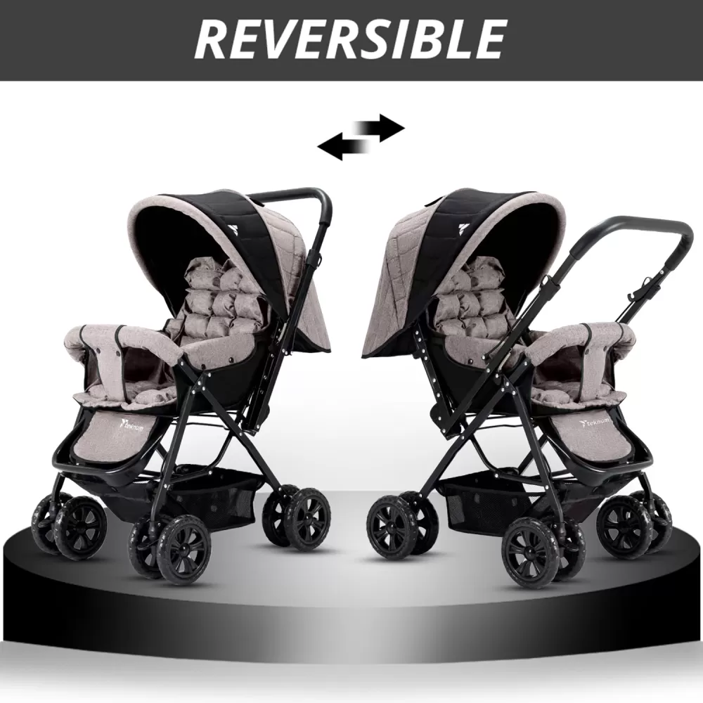 Teknum Reversible Look at Me Stroller - Khaki