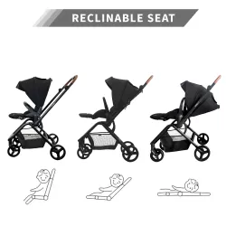 Teknum STROLL-1 Reversible Travel Stroller-Black