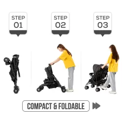 Teknum Twin Stroller Fellow-Black