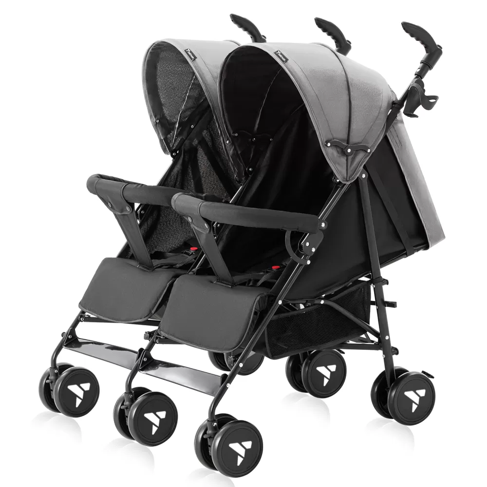 Teknum Twin Stroller Fellow - Grey