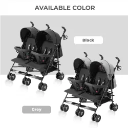 Teknum Twin Stroller Fellow - Grey