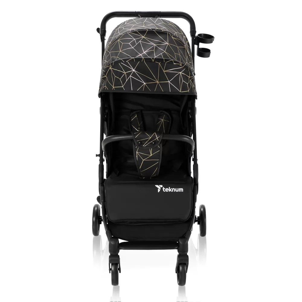 TEKNUM TravelZen Stroller with Coffee Cup Holder - Black Gold