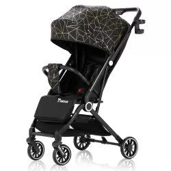 TEKNUM TravelZen Stroller with Coffee Cup Holder - Black Gold