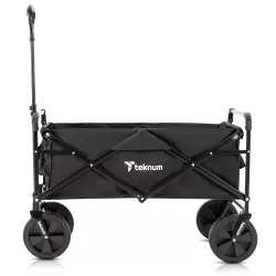 Teknum Folding Wagon Cart w/Canopy-Black