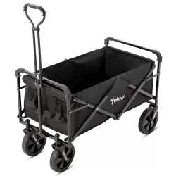 Teknum Folding Wagon Cart w/Canopy-Black