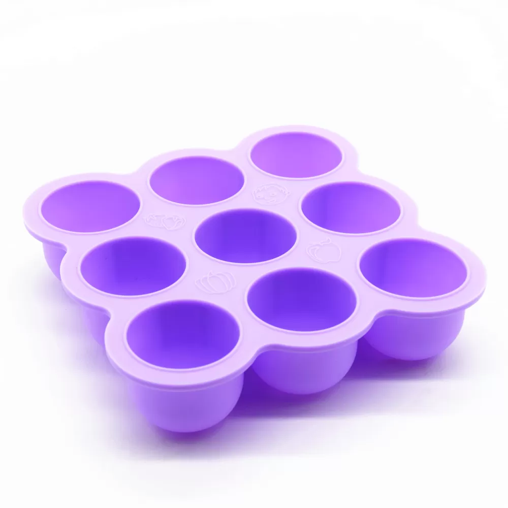 Eazy Kids Plate - Baby Food Freezer Tray - Purple