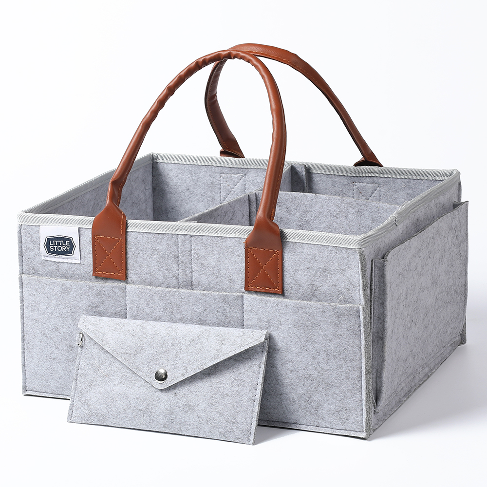 Multi-functional Storage Box Baby Nappy Caddy Felt Bag Portable Changing  Bag Organiser for Children Travel